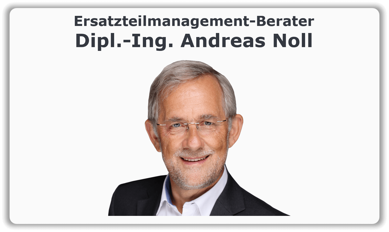 Andreas Noll, Berater für Ersatzteilmanagement